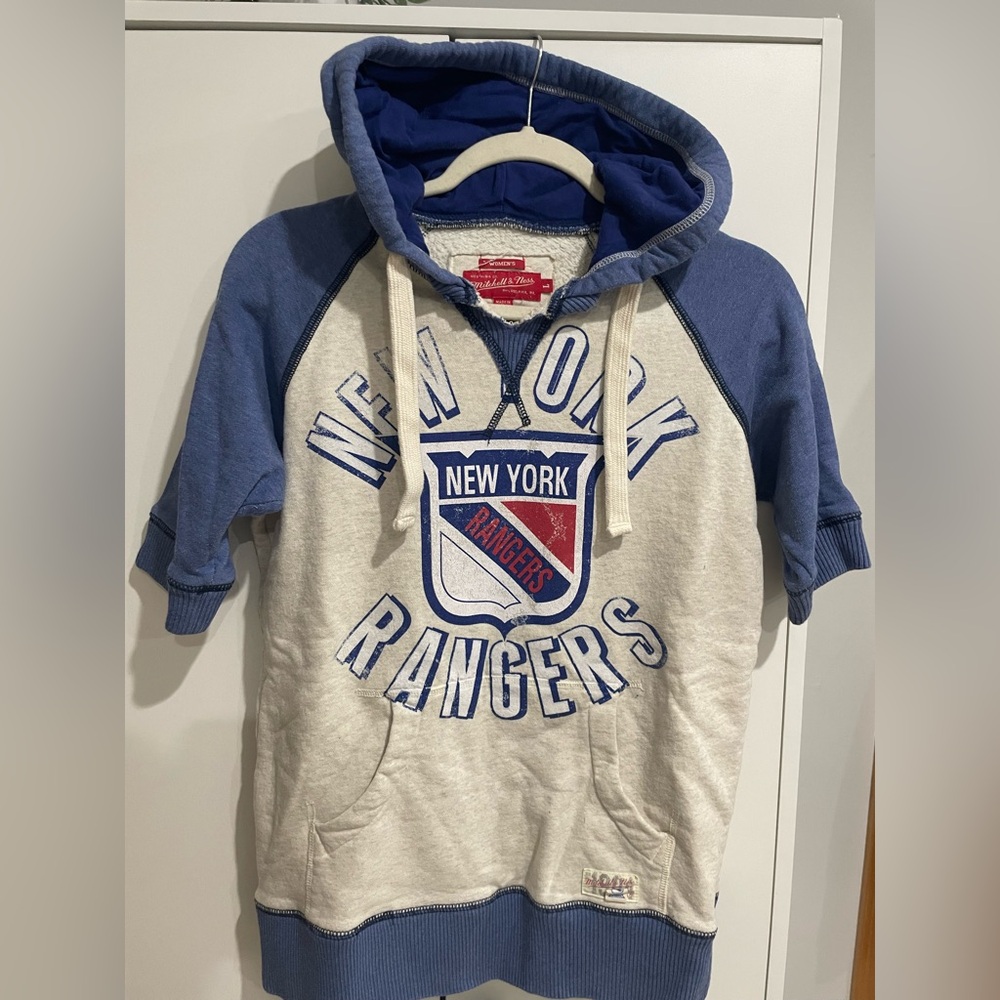 NY Rangers Half-Sleeve Hoodie